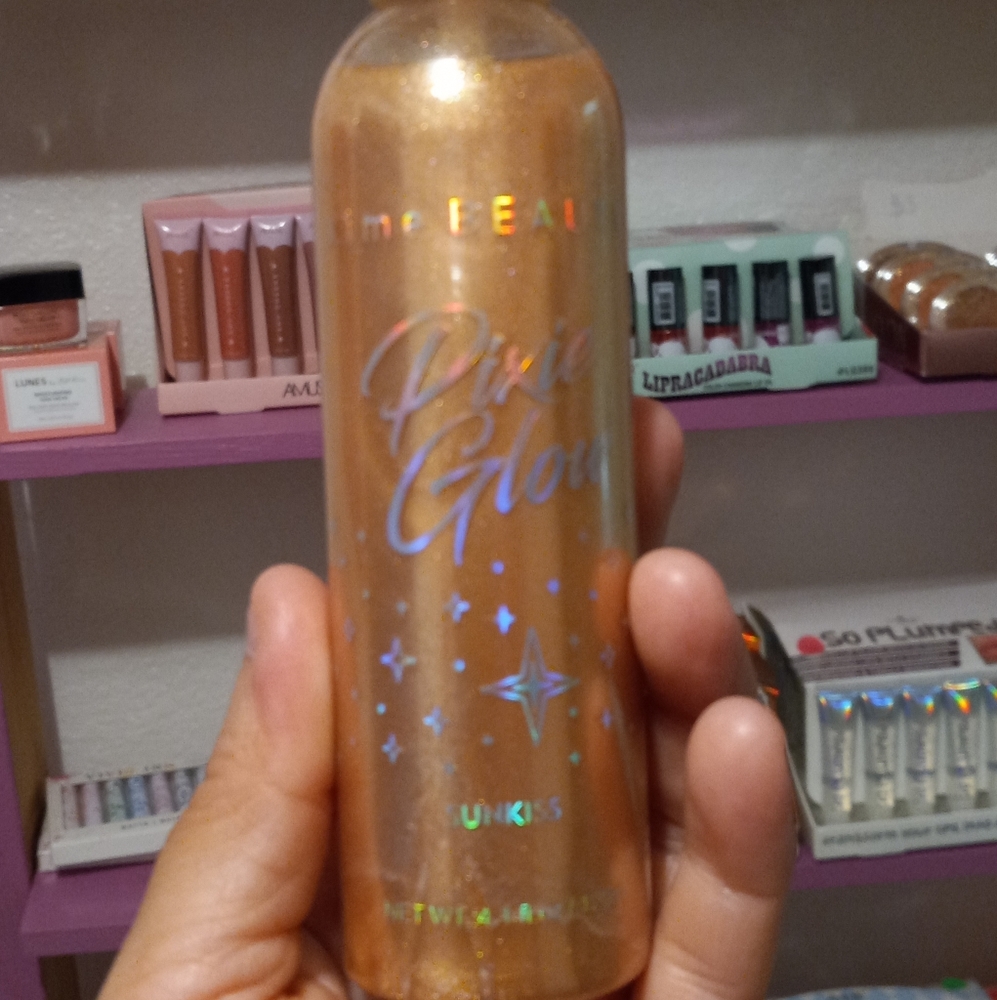 Glitter oil spray